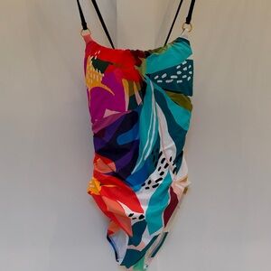 La Blanca Eclectic Shore Multicolor One Piece Swimsuit, Size 6